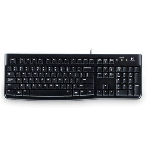 LOGITECH K120 Corded Keyboard - BLACK - USB - LTH - B2B