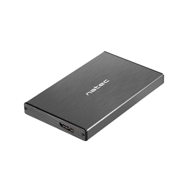 NATEC RHINO GO enclosure USB 3.0 for 2.5'' SATA HDD/SSD, black Aluminum Sort