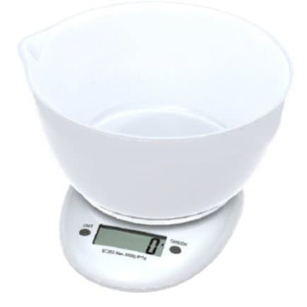 Omega kitchen scale OBSKWB, white