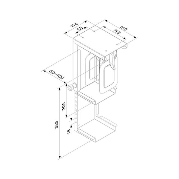 Neomounts CPU-D075BLACK CPU holder - max 10 kg - universal