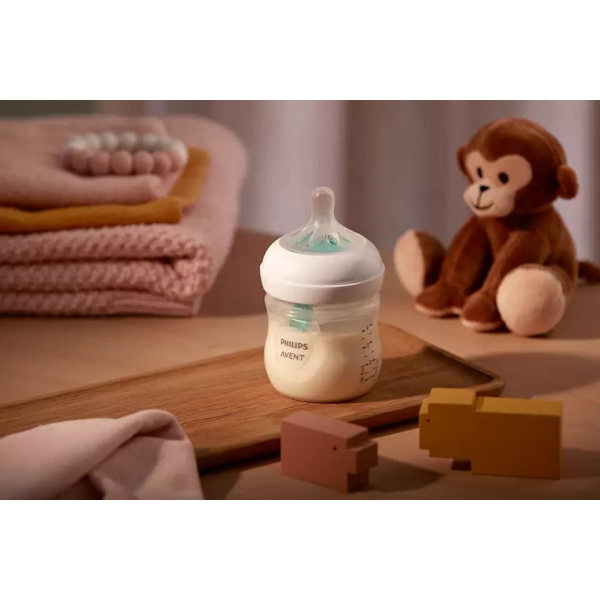 Philips Avent Natural Response pretkoliku pudelīte ar AirFree vārstu 125 ml, jaundzimušā knupītis, 0m+