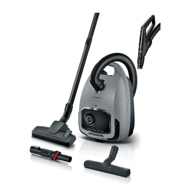 Bosch Serie 6 BGB6X330 vacuum Cylinder vacuum Dry 600 W Dust bag Sort, Grå
