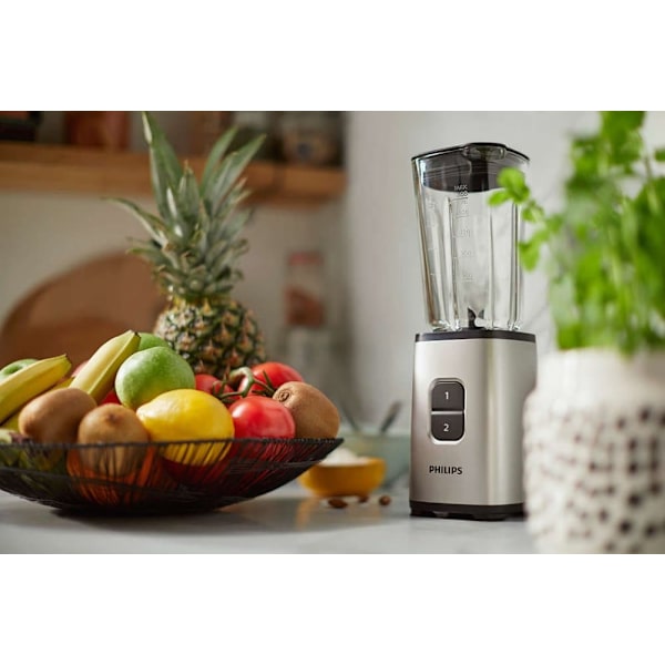 Philips Mini Blender | HR2604/80 Daily Collection | Tabletop | 350 W | Jar material Plastic/Glass | Jar capacity 0.6+0.6 L | Ice crushing | Pearl meta