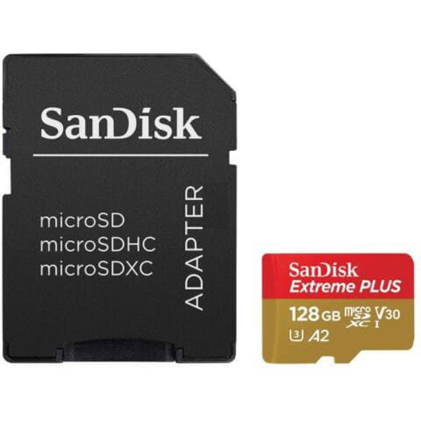 SanDisk Extreme Plus 128GB microSDXC + SD Adapter