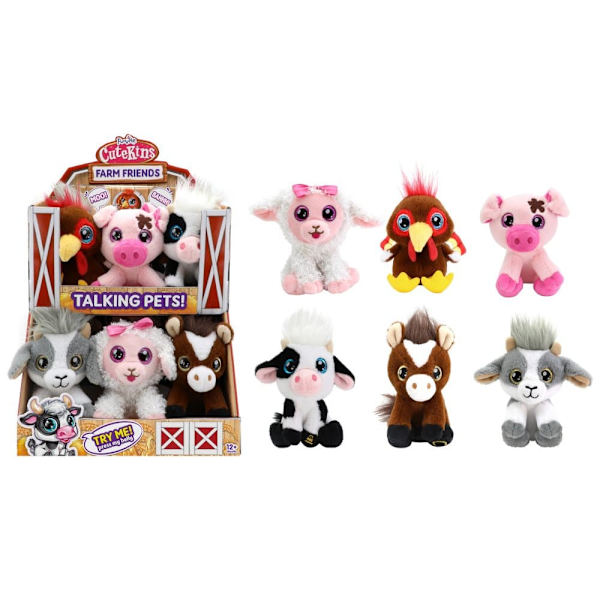 CUTEKINS plush toy with sounds Farm Friends, assort., 35056