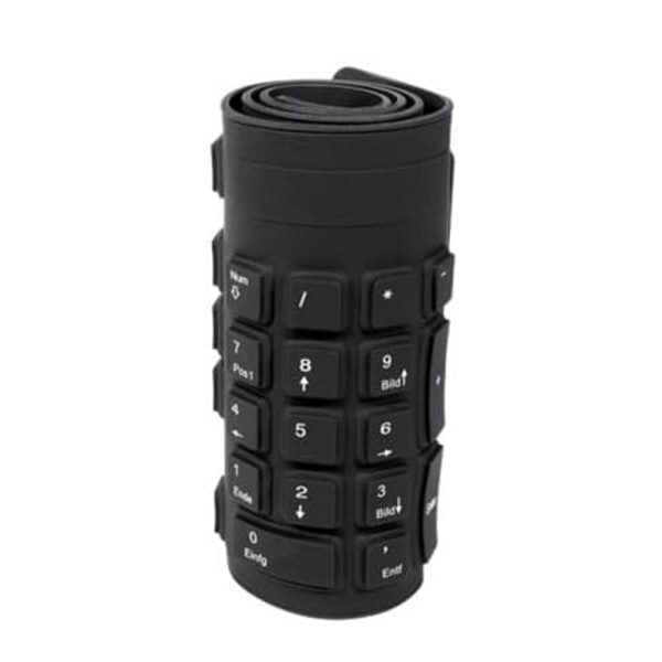 Logilink | Flexible waterproof Keyboard USB + PS/2 | ID0019A | Flexible keyboard | Wired | DE | Black
