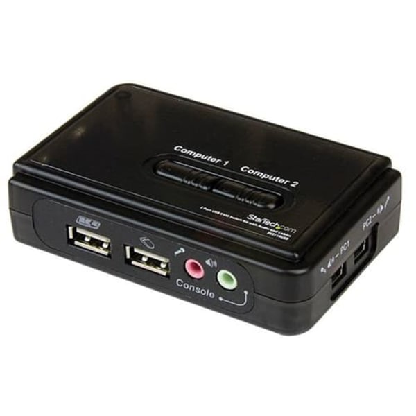 StarTech.com 2 Port USB VGA KVM Switch - Single VGA - Hot-key & Audio Support - 2048x1536 @60Hz KVM Switch - KVM Video Switch (SV211KUSB) - KVM / audi
