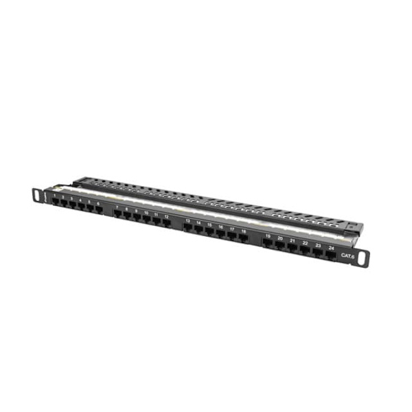 Lanberg PPU6-0024-B patch panel 0.5U Sort