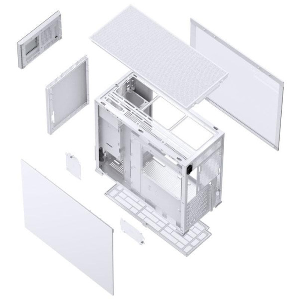 Jonsbo D41 Screen ATX Case, Tempered Glass - white