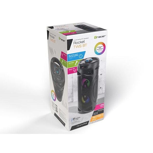 Tracer TRAGLO46925 portable/party speaker Stereo portable speaker Black 16 W