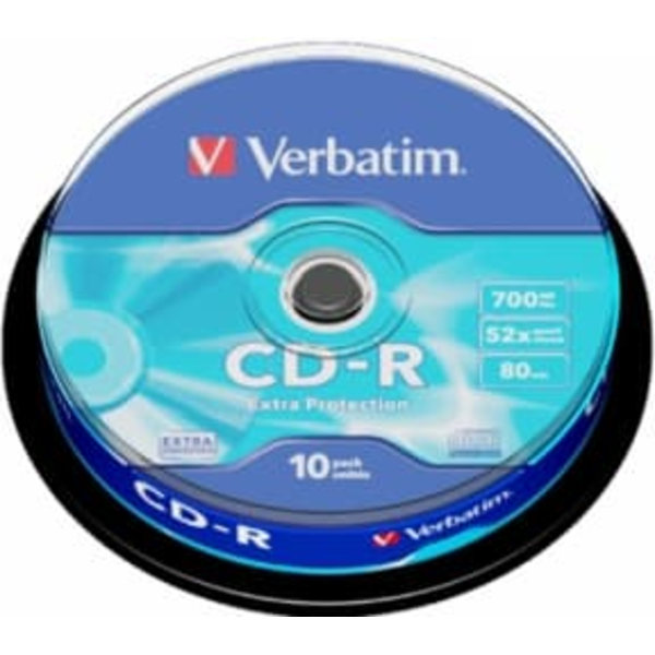 Matricas CD-R Verbatim 700MB 1x-52x Extra Protection, 10 Pack Spindle