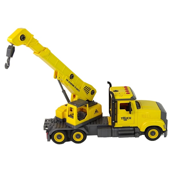 Crane Truck for Unscrewing and Twisting Yellow