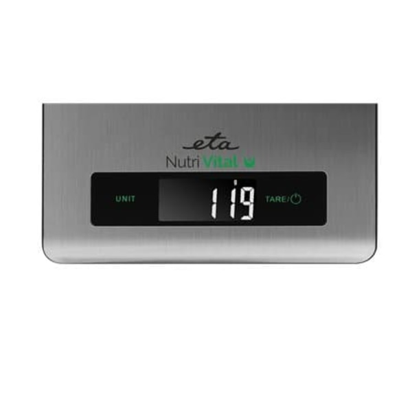 ETA | Kitchen scales with smart application | Nutri Vital | Maximum weight (capacity) 5 kg | Graduation 1 g | Display type LCD | Silver