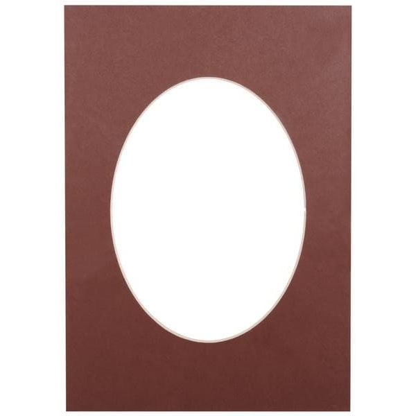 Passepartout 21x29.7, dark brown oval