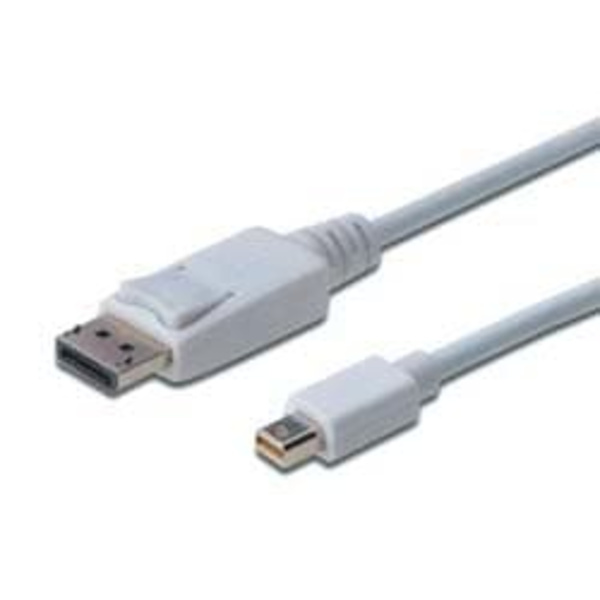 Kabel połączeniowy Displayport 4K 60Hz UHD Typ miniDP/DP M/M biały 2m