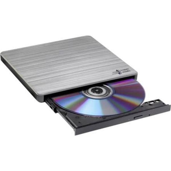 H.L Data Storage | Ultra Slim Portable DVD-Writer | GP60NS60 | Interface USB 2.0 | DVD±R/RW | CD read speed 24 x | CD write speed 24 x | Silver | Desk