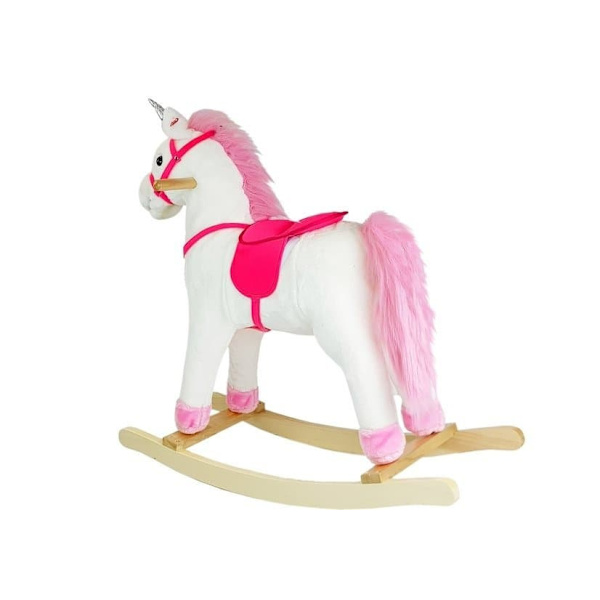 Running Horse Unicorn White Sounds Moves Snout Tail 74 cm