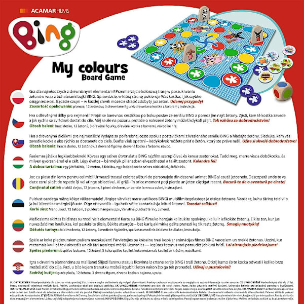 TREFL boardgame BING My colours