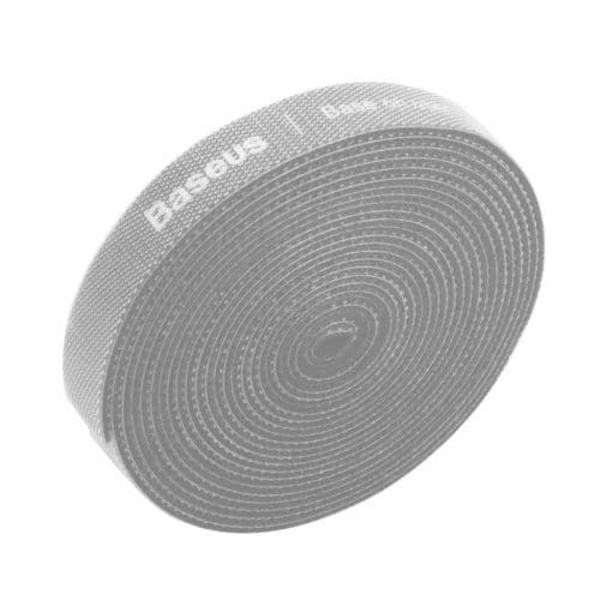 ORGANIZATOR cabluri tip Velcro Baseus Colourful Circle, 3m, gri "ACMGT-F0G" - 6953156293526