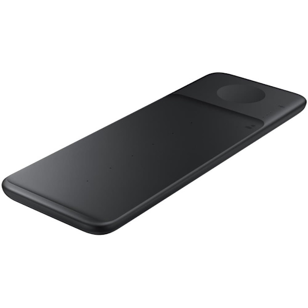 Samsung Wireless Charger Trio Pad 3-in-1, 9W EP-P6300 with Travel charger (25W) + USB cable, Black (EP-P6300TBEGEU)