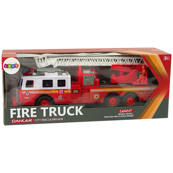 Fire Brigade Friction Drive Lights Sounds Ladder Openable Doors