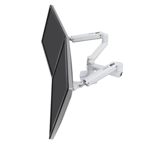 LX DUAL SIDE-BY-SIDE ARM WHITE/27IN 18.1KG LIFT 33 MIS-D 10Y WA Valkoinen