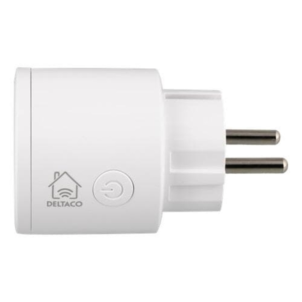 DELTACO SMART HOME switch, WiFi 2.4GHz, 1xCEE 7/3, 10A, timer, 220-240V, white   SH-P01