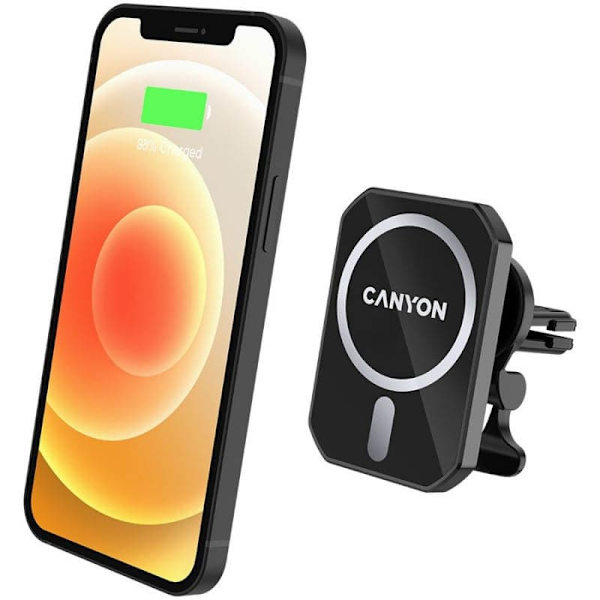 CANYON car charger CM-15 15W Wireless Magnetic for iPhone 12/13 Black