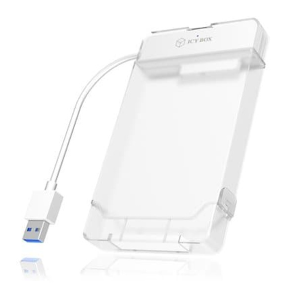Raidsonic | ICY BOX | Adapter cable with protective a cover for 2.5" SATA hard disks to USB 3.0, blue Access LED | SATA | USB 3.0 | 2.5" Valkoinen