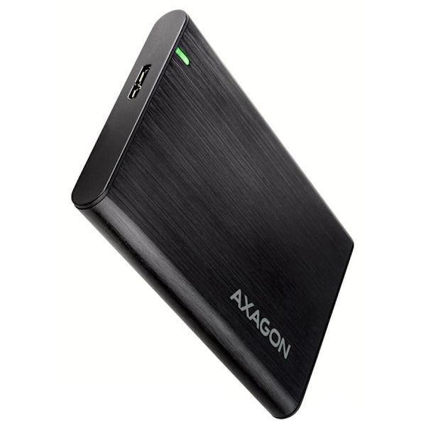 AXAGON Screwless aluminum USB 3.2 Gen 1 - SATA 6G external box for 2.5" SSD/HDD | EE25-A6M musta