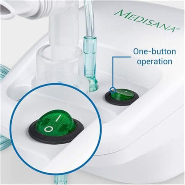 Medisana | Inhalator | IN 500 | Nebulisation with compressed air technology. Extra long hose – 2 m.