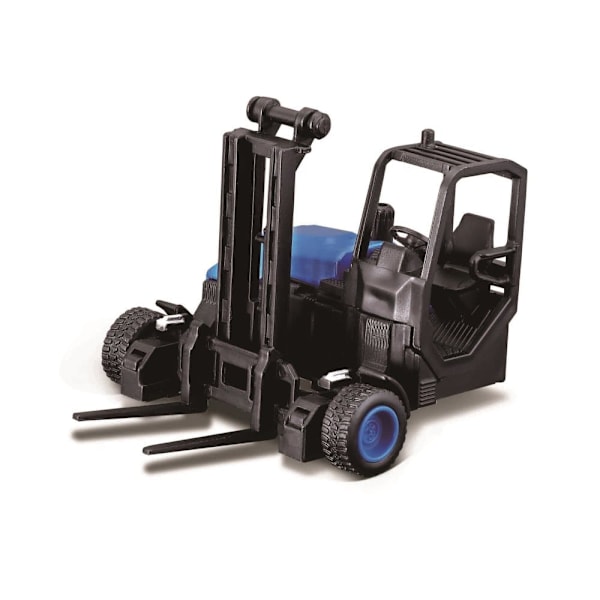 BBURAGO 1:43 lorry mounted forklift, with 1 pallet, 1 basket, 18-31479