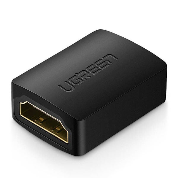 ADAPTOR video Ugreen, "HD112" cupla extender HDMI (M) la HDMI (M), rezolutie maxima 4K UHD (3840 x 2160) la 60 Hz, conectori auriti, negru "20107" (ti