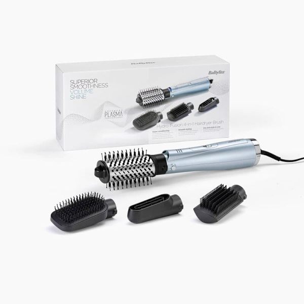 BaByliss Hydro-Fusion Hydro Fusion Smooth & Shape Hot air brush Warm Gray, Silver 1000 W 98.4" (2.5 m)