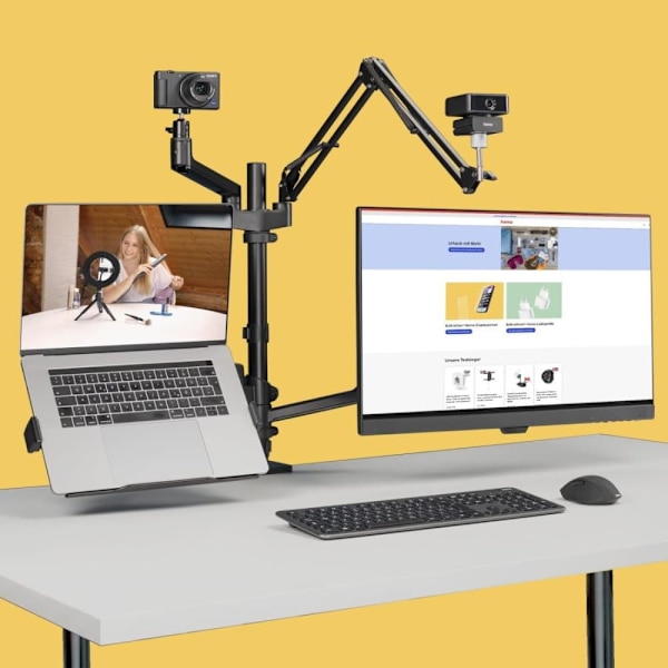Hama Monitor Holder for Streaming Setup, 4 Arms, 04663