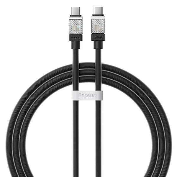 CABLU alimentare si date Baseus, Fast Charging Data Cable pt. smartphone, USB Type-C (T) la USB Type-C (T),  E-marker, 100W, 1m, negru, "CAKW000201" (