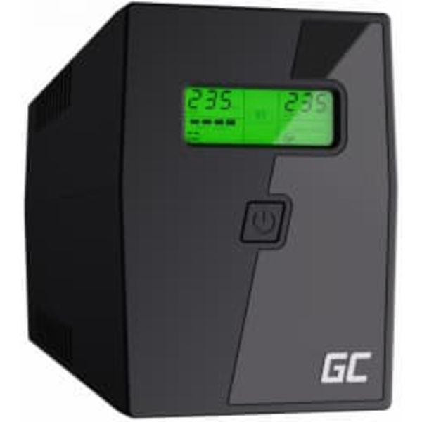 Green Cell UPS01LCD uninterruptible power supply (UPS) Line-Interactive 0.6 kVA 360 W 2 AC outlet(s)