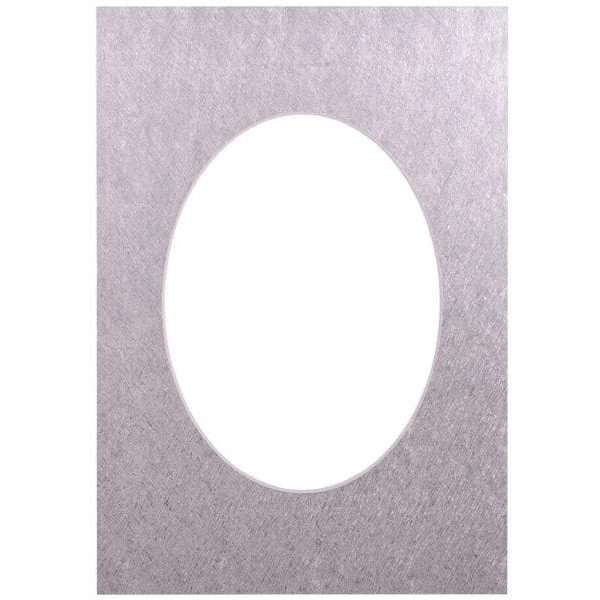 Passepartout 15x21, silver oval