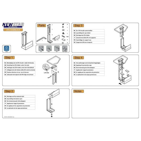 Neomounts CPU-D200BLACK CPU holder - max 30 kg - universal