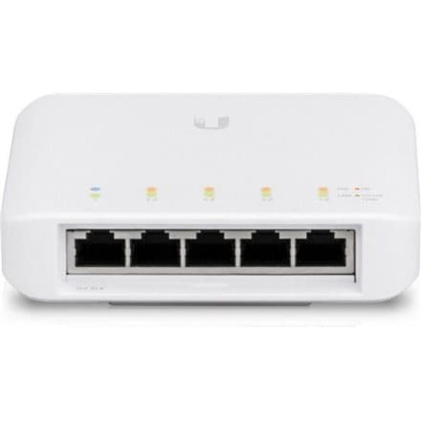 UBIQUITI Flex; (4) GbE PoE+ ports; (1) GbE PoE++ input port for power; 46W PoE availability* PoE++ input; 20W PoE availability PoE+ input; 8W PoE avai