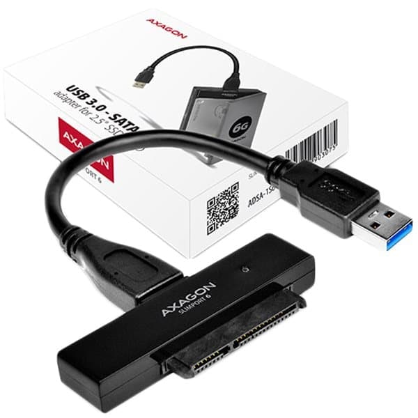 AXAGON ADSA-1S USB2.0 - SATA HDD External Adapter Incl. 2.5" Case Vit