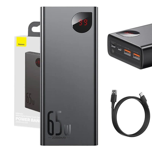 Baseus PPIMDA-D01 power bank Polymer 20000 mAh Black