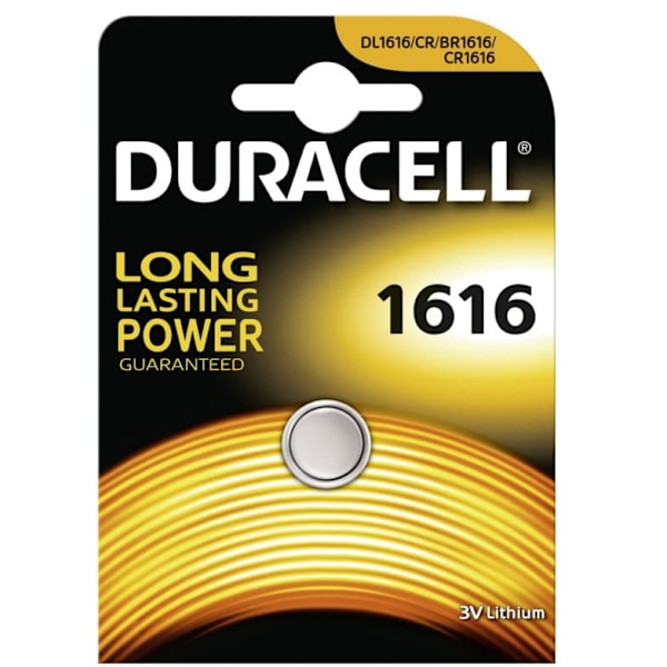 Lithium Button Battery DURACELL CR1616 3V 1pc./1pc./
