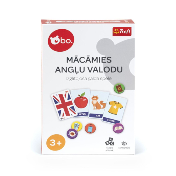 bo. Educational board game "English is fun" (In Latvian lang.)