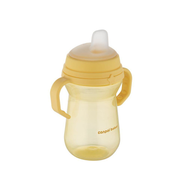 CANPOL BABIES Cup with Silicone Spout, FirstCup, 6m+, 250ml, yellow, 56/615_yel