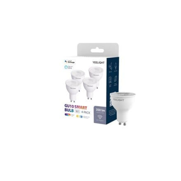 LED Smart Bulb GU10 4.5W 350Lm W1 RGB Multicolor, 4pcs pack | 5 W | WLAN