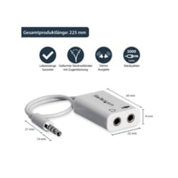 HEADPHONE MICROPHONE SPLITTER 4