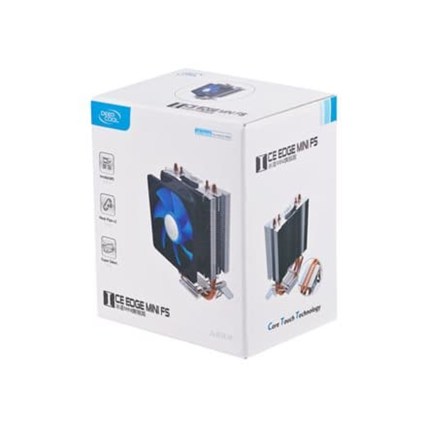 Deepcool "Ice Edge Mini FS" universal cooler, 2 heatpipes, Intel LGA1700/1200/1151/1150/1155 and AMD AM5/AM4 | Universal | Deepcool | "Iceedge mini FS Svart, Blå, Silver