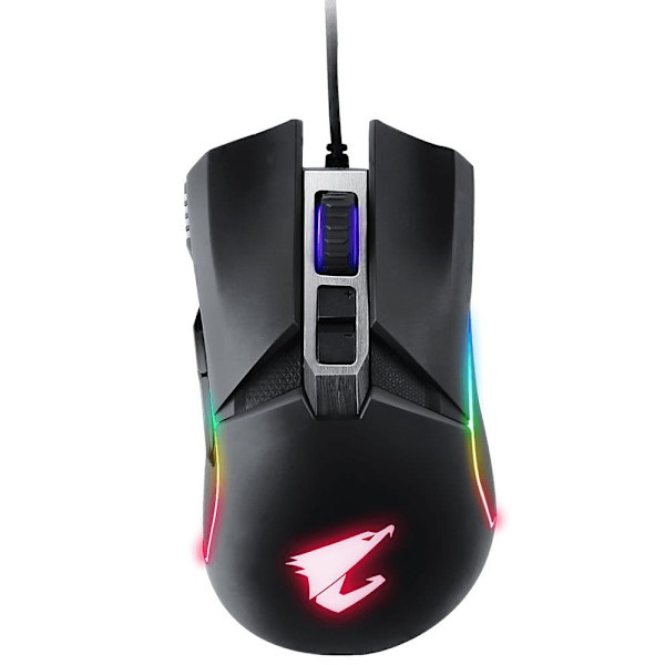 GIGABYTE AORUS M5 mouse Gaming Right-hand USB Type-A Optical 16000 DPI musta