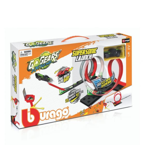 BBURAGO Go Gears track Extreme Supersonic Launch, 18-30533